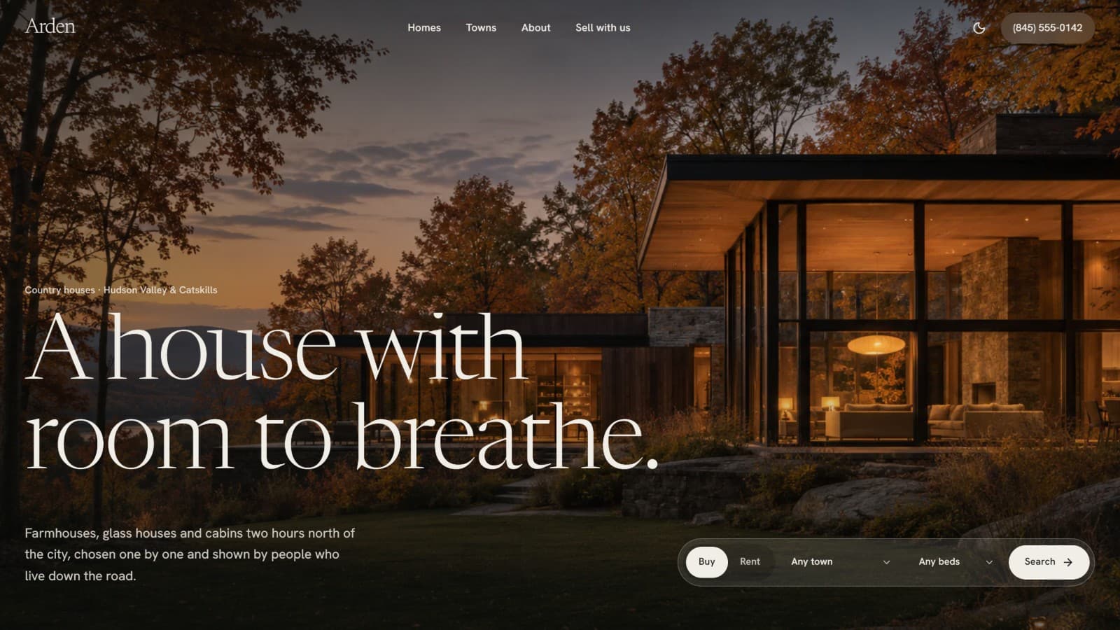 Real Estate Website Template — Next.js Site for Boutique Agencies with Big Photography, Parallax, Listings & Viewings