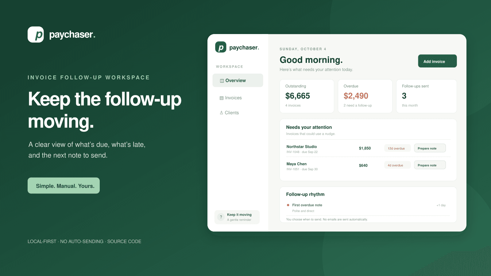 PayChaser — Invoice Follow-Up Workspace Source Code